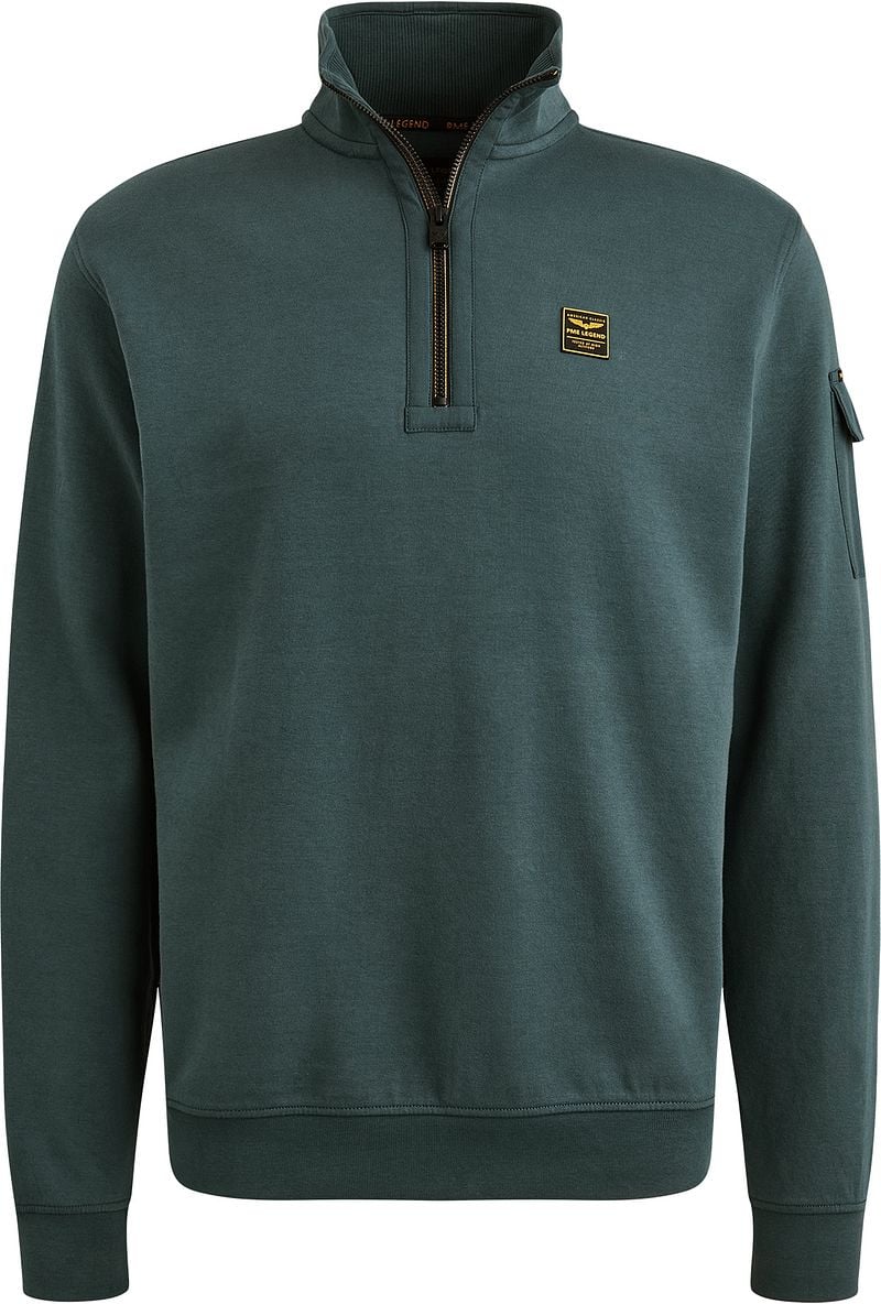PME Legend Half Zip Sweater Interlock Jersey Petrol - Größe XL günstig online kaufen