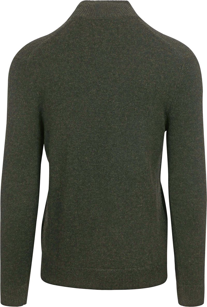 Superdry Essential Half Zip Wolmix Pullover Donkergroen