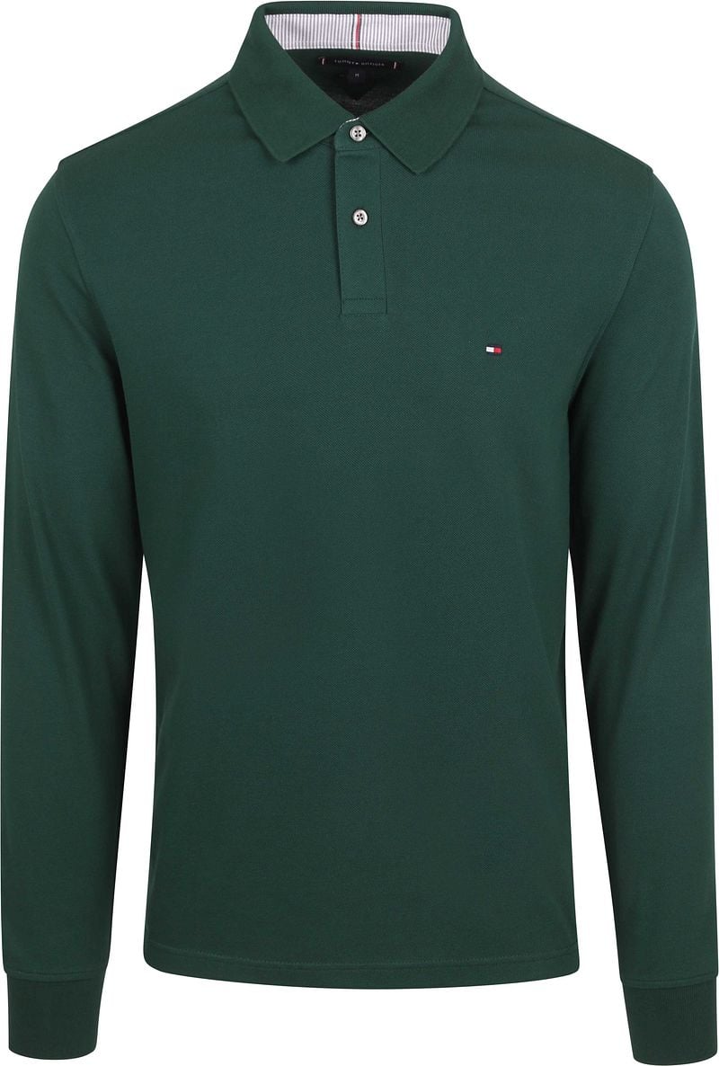 Tommy Hilfiger Longsleeve Polo Dunkelgrün - Größe XXL günstig online kaufen