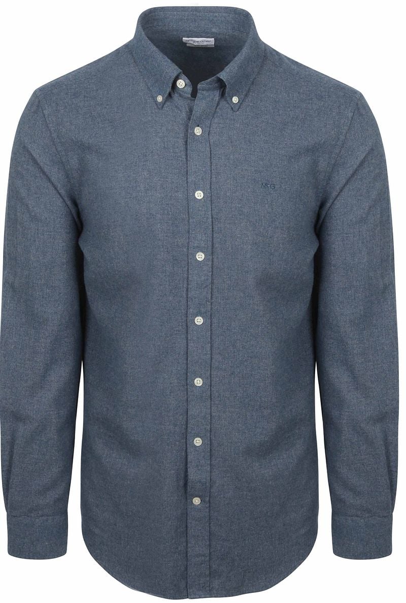 McGregor Hemd Flanell Melange Blau - Größe M günstig online kaufen