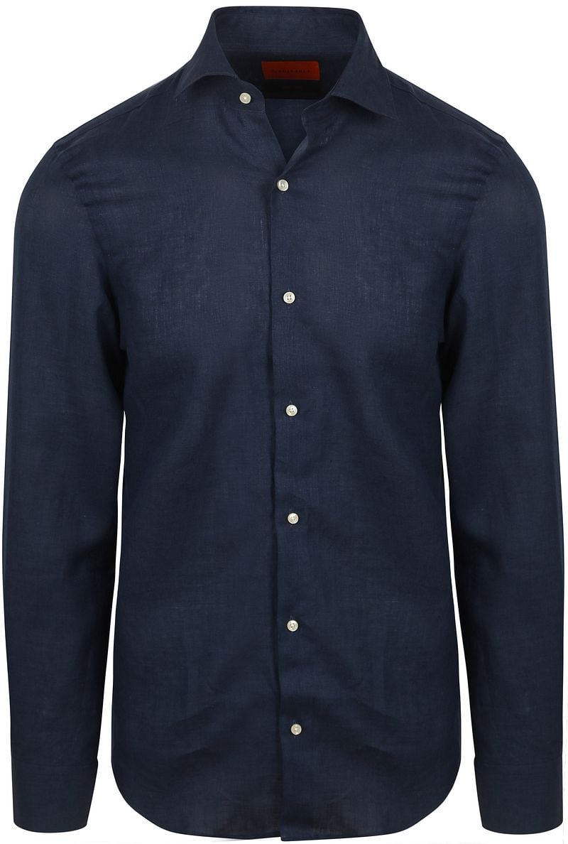 Suitable Hemd Leinen Navy  - Größe 39 günstig online kaufen