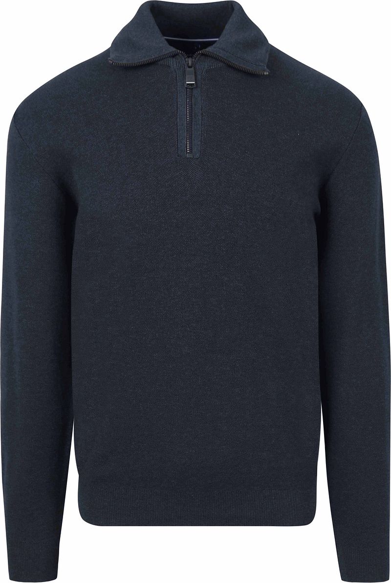 Casa Moda Pull-over Demi-Zip Foncé Bleu Bleu foncé taille L
