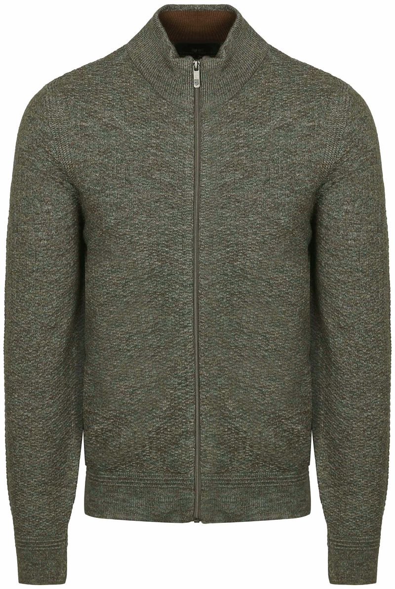 State Of Art Strickjacke Structure Melange Grün - Größe XL günstig online kaufen