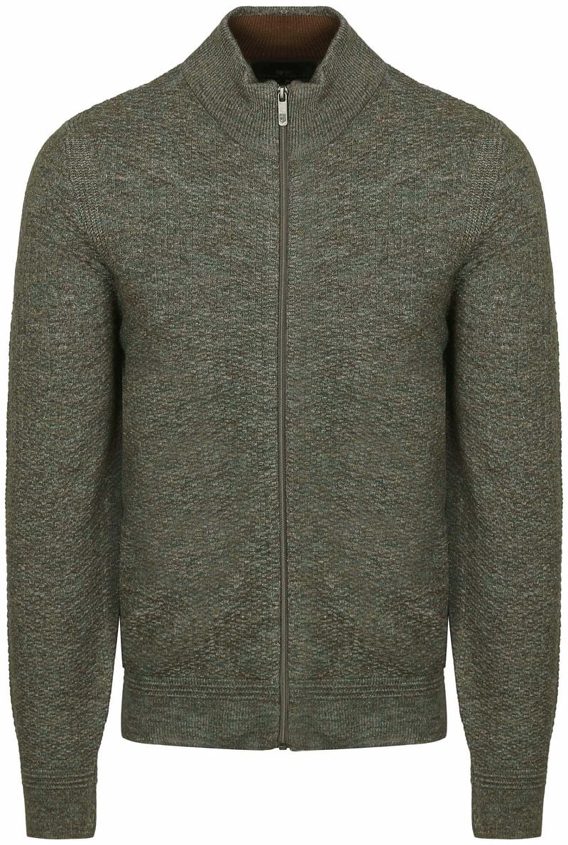State Of Art Strickjacke Structure Melange Grün - Größe XL günstig online kaufen