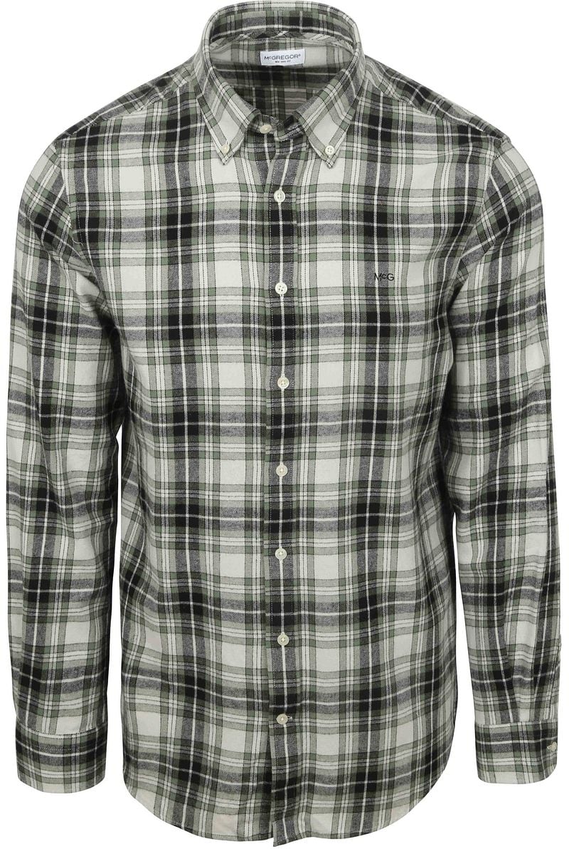 McGregor Hemd Flanel Karos Grün - Größe L günstig online kaufen