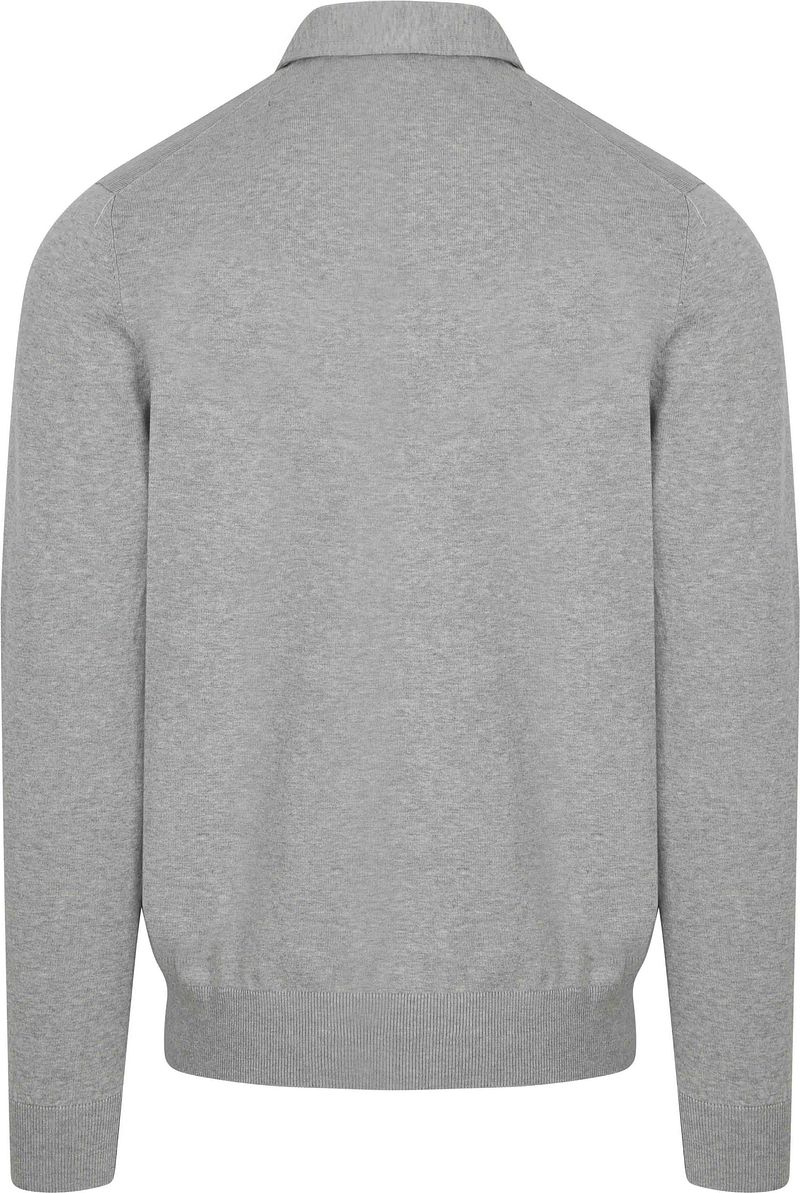 Profuomo Longsleeve Poloshirt Luxury Basic Grijs