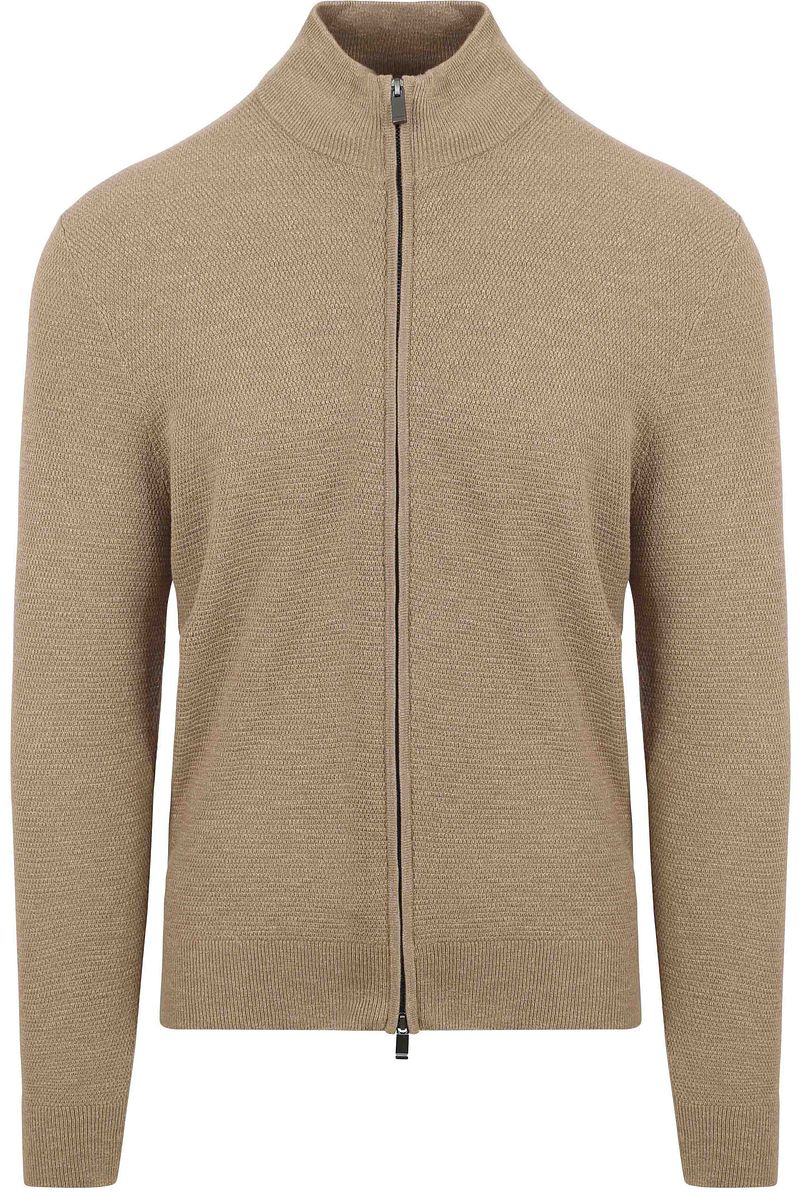 Suitable Strickjacke Struktur Taupe - Größe XXL günstig online kaufen