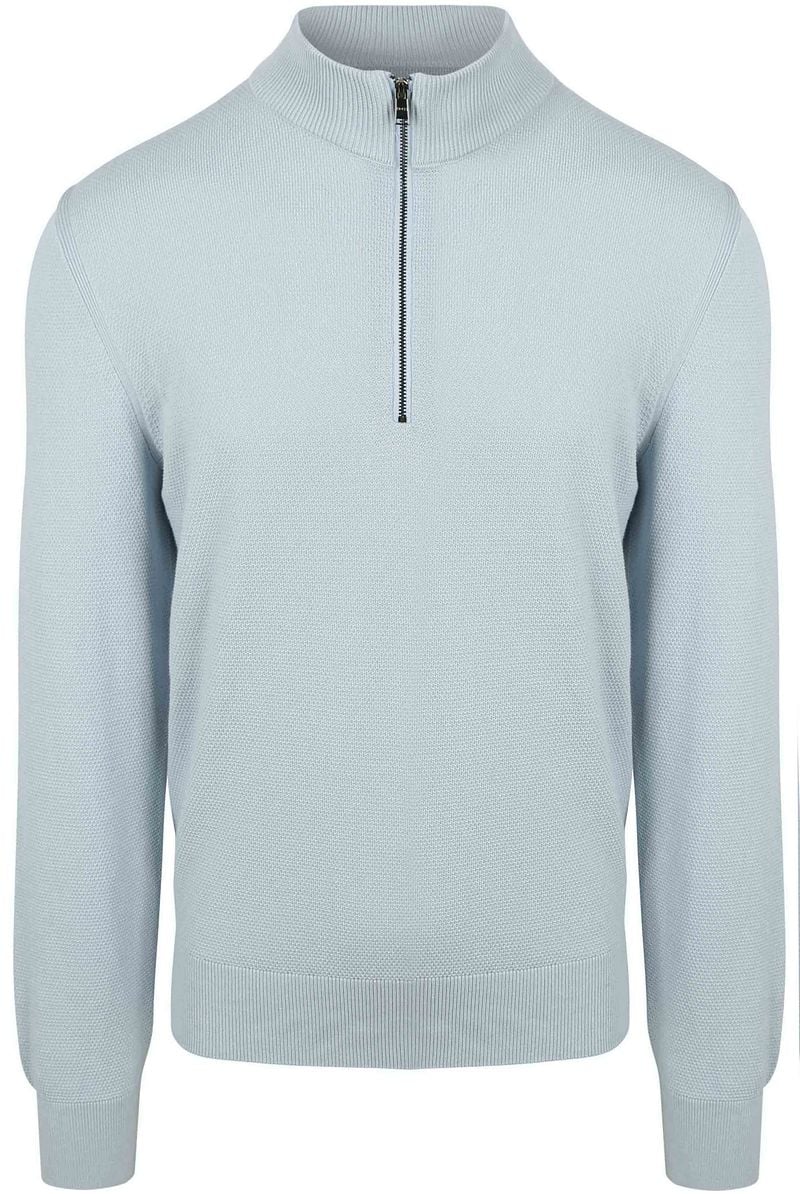 BOSS Ebrando-P Halfzip Pullover Hellblau - Größe L günstig online kaufen