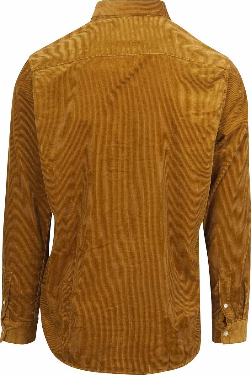 Scotch and Soda Solid Corduroy Overhemd Okergeel