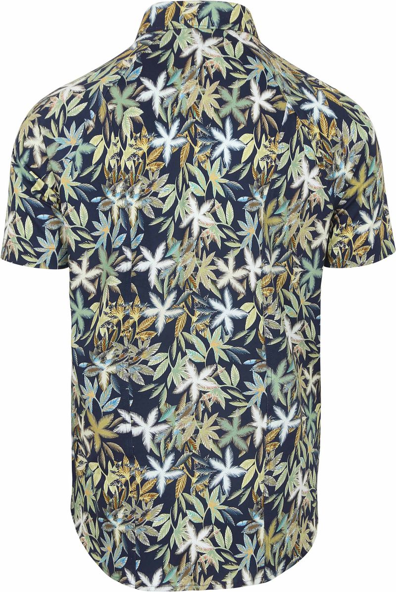 Desoto Short Sleeve Jersey Overhemd Botanic Print Navy