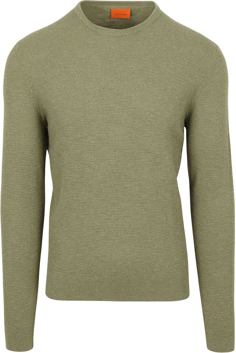 Suitable Pullover Structure Slub Olivgrün - Größe M günstig online kaufen