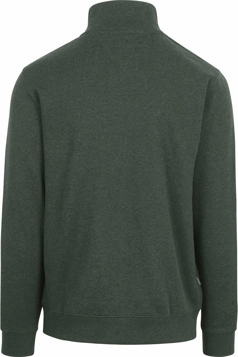 Superdry Henley Essential Half Zip Pullover Donkergroen