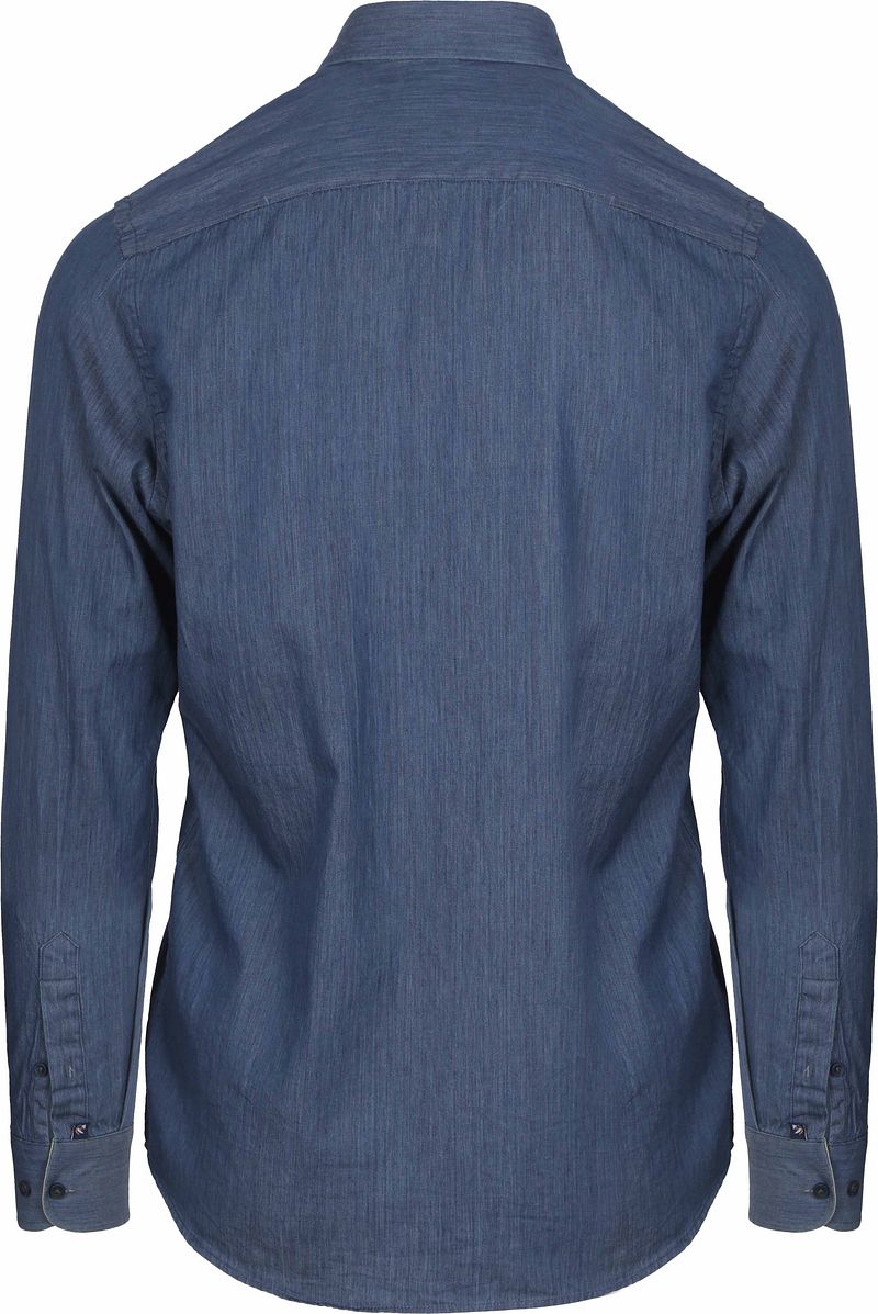 Suitable Overhemd Washed Donkerblauw