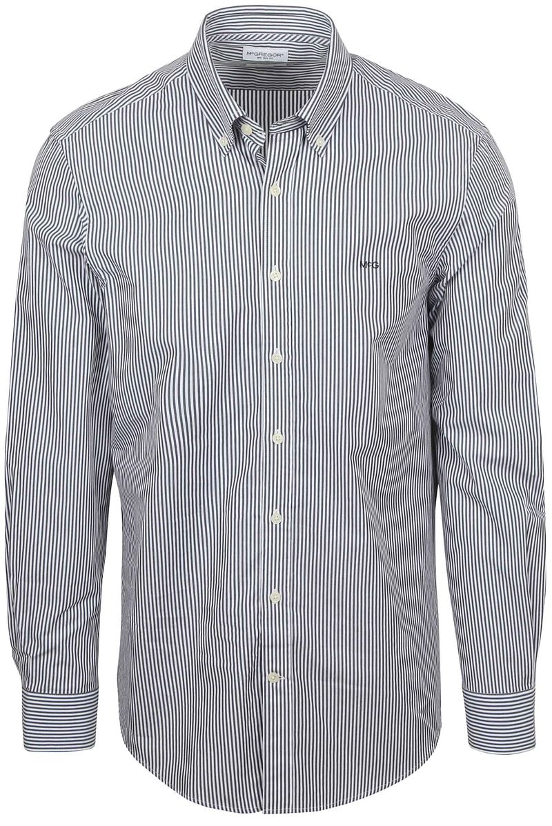 McGregor Hemd Poplin Streifen Navy - Größe M günstig online kaufen