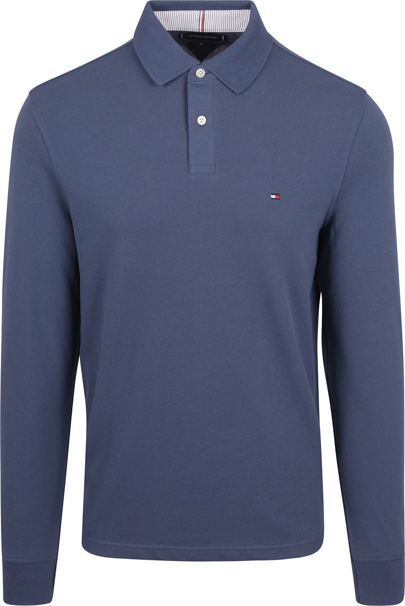 Tommy Hilfiger Longsleeve Polo Dunkelblau - Größe XXL günstig online kaufen