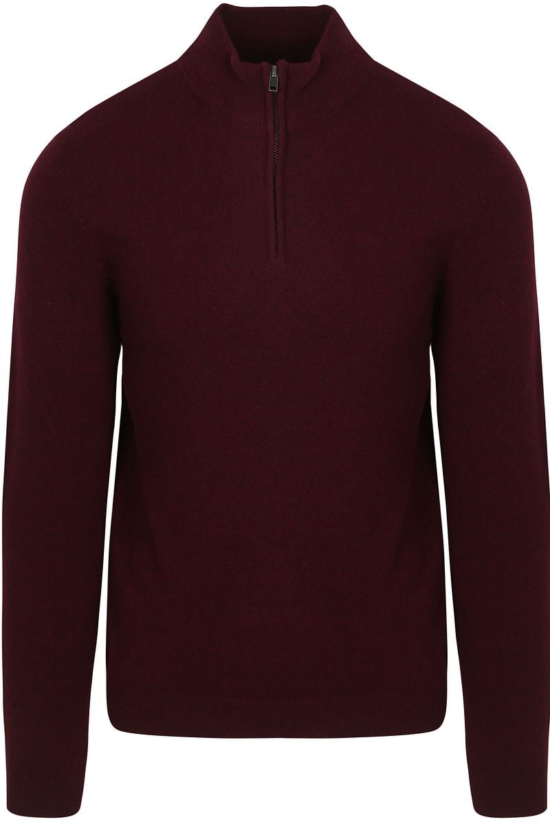 Steppin' Out Half Zip Pullover Merinowolle Bordeaux - Größe M günstig online kaufen
