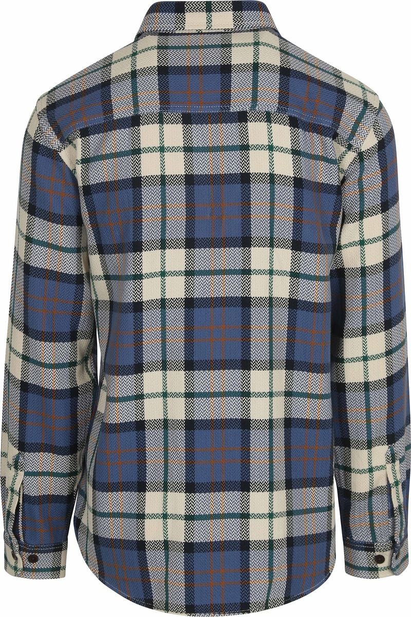 Gant Overshirt Herringbone Karos Blau - Größe XXL günstig online kaufen