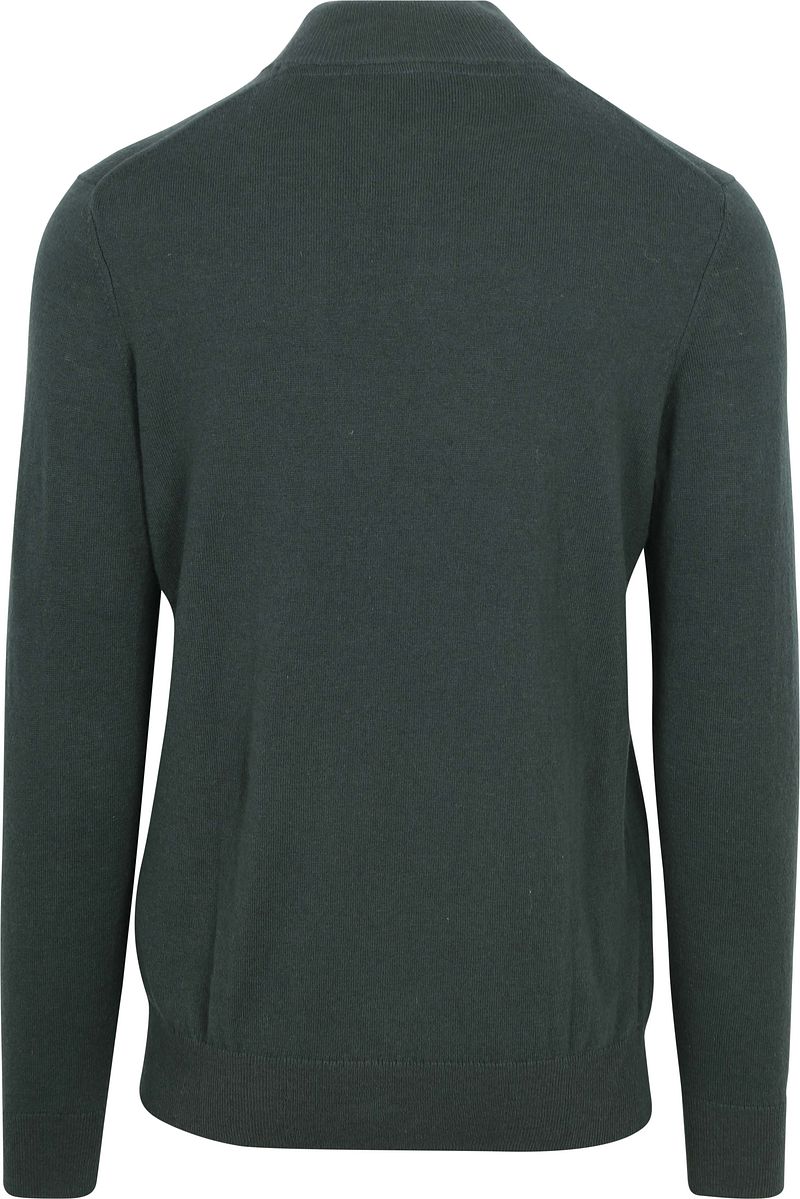 Lyle and Scott Lyle & Scott Half Zip Pullover Merinowol Donkergroen