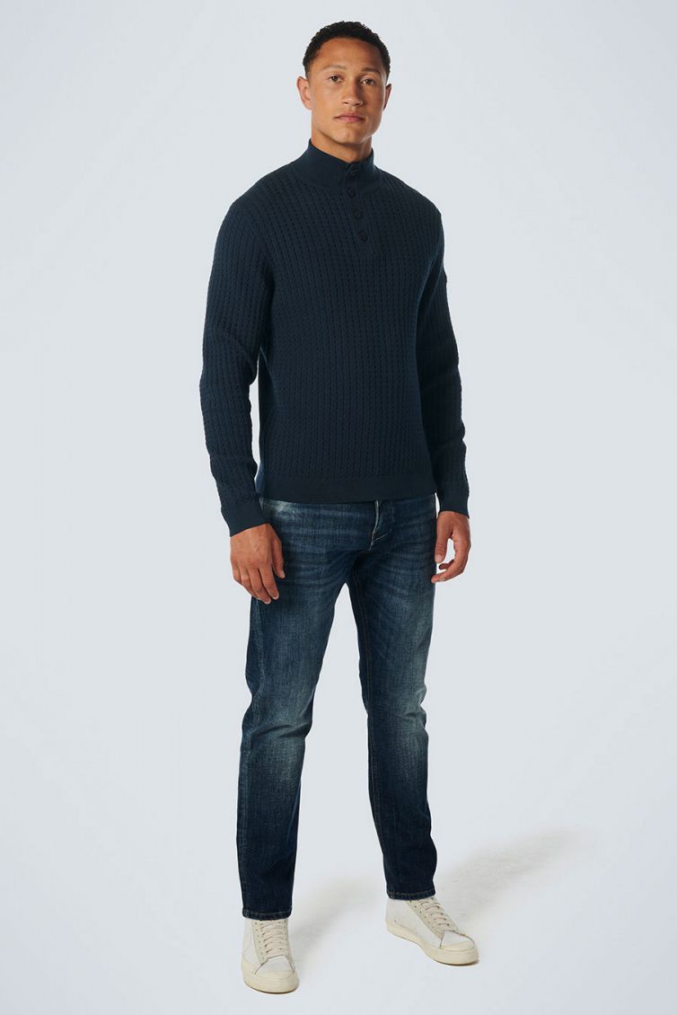 No Excess Mocker Pullover Navyblau - Größe XL günstig online kaufen