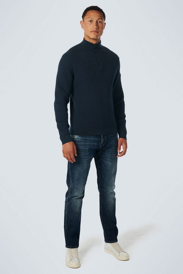 No Excess Mocker Pullover Navyblau - Größe L günstig online kaufen