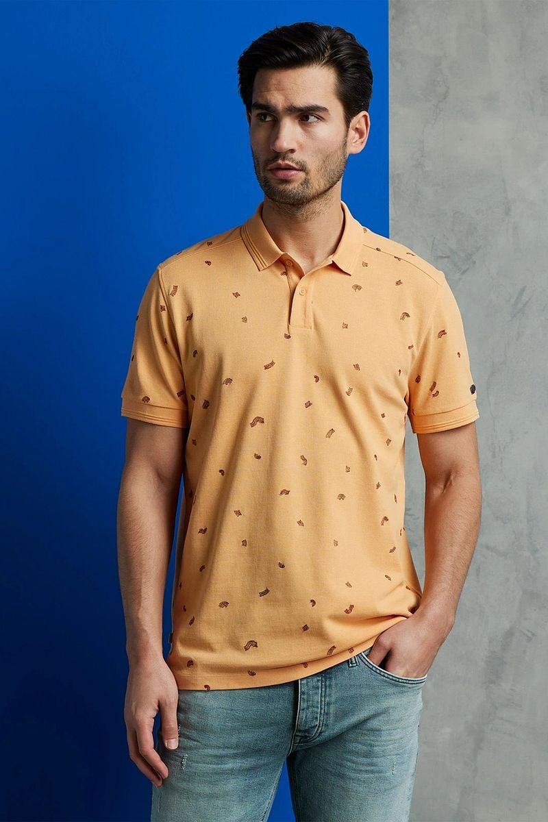 Cast Iron Polo Shirt Apricot Orange - Größe M günstig online kaufen