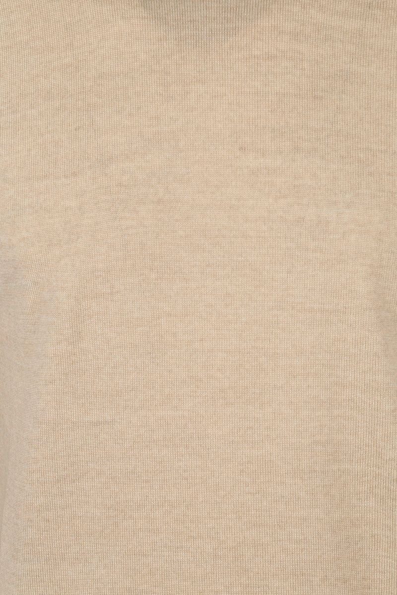 Merino Pullover mit Rundhalsausschnitt in Beige - Größe 3XL günstig online kaufen