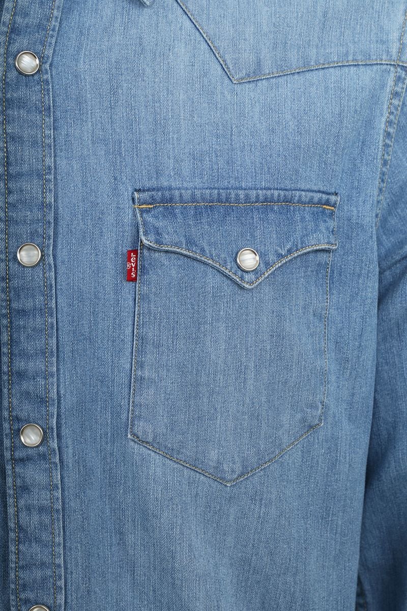 Levi's Barstow Western Hemd Blau - Größe L günstig online kaufen