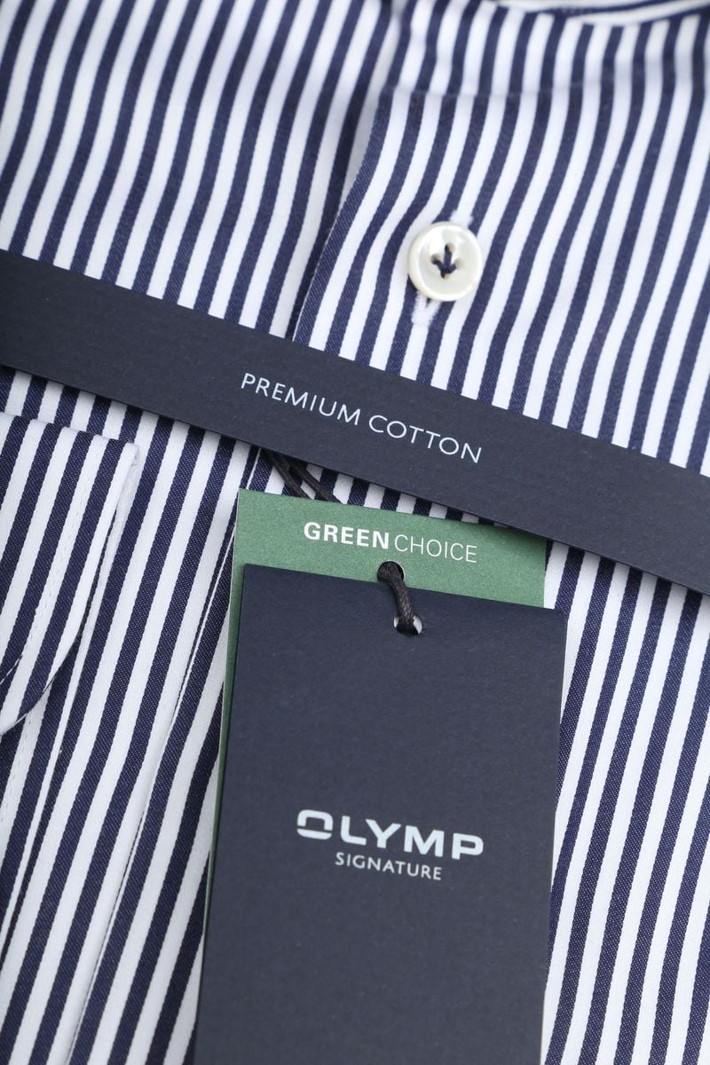 Olymp Signature Overhemd Streep Blauw