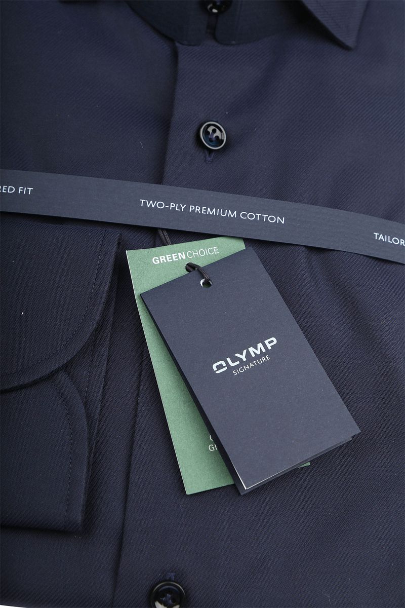 Olymp Signature Overhemd Twill Navy