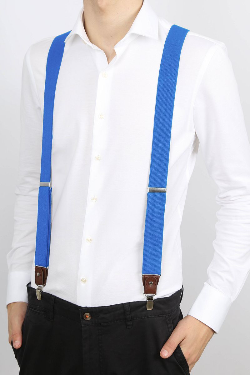 Suitable Luxe Bretels Denim Blauw
