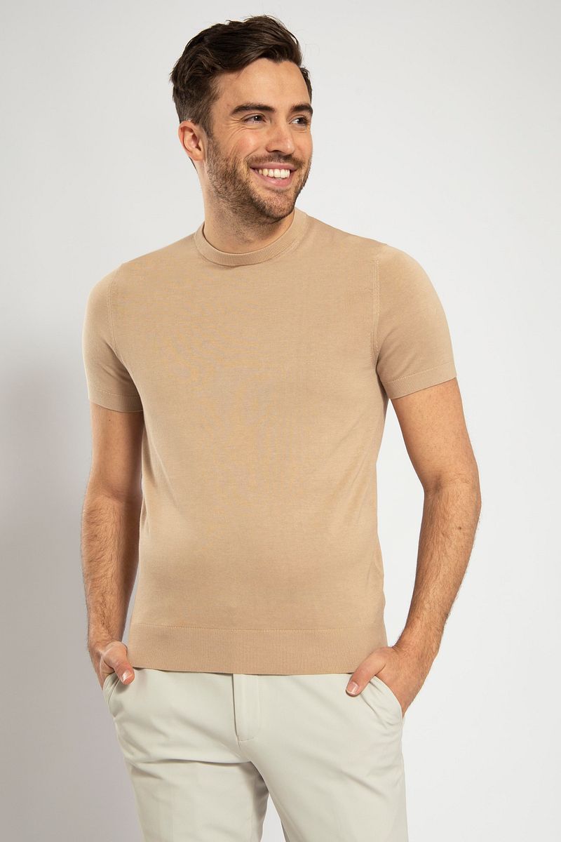 Suitable Knitted T-shirt Beige