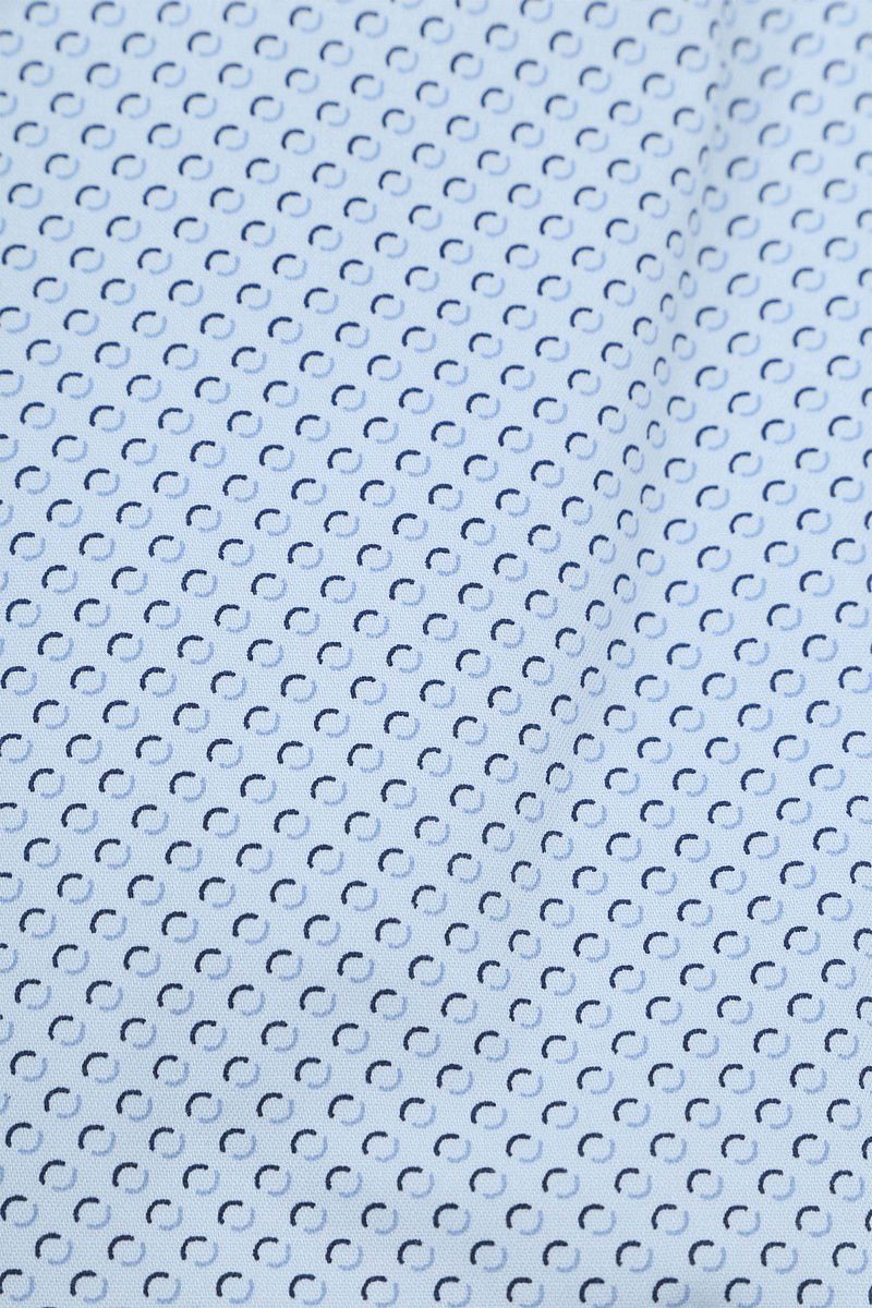 Olymp Level 5 Overhemd Stretch Print Blauw