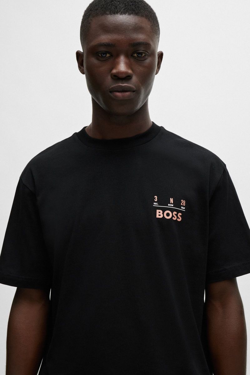 Boss T-shirt Backprint Zwart