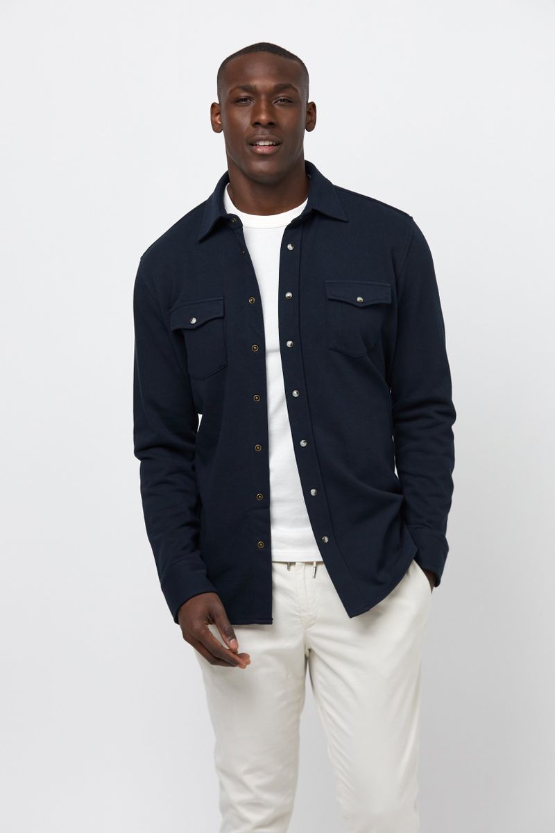 Profuomo Overshirt French Terry Navy