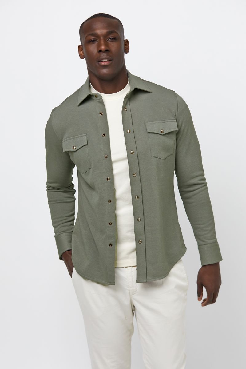 Profuomo Overshirt French Terry Groen