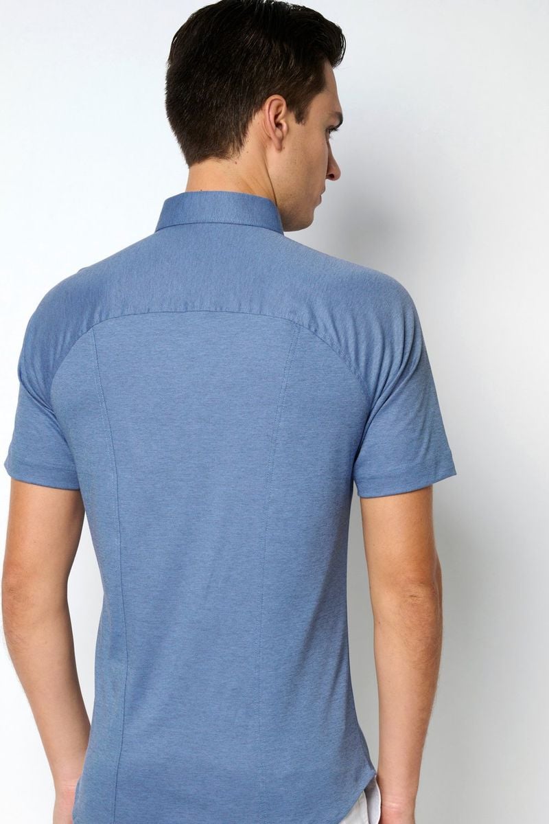Desoto Short Sleeve Jersey Overhemd Blauw