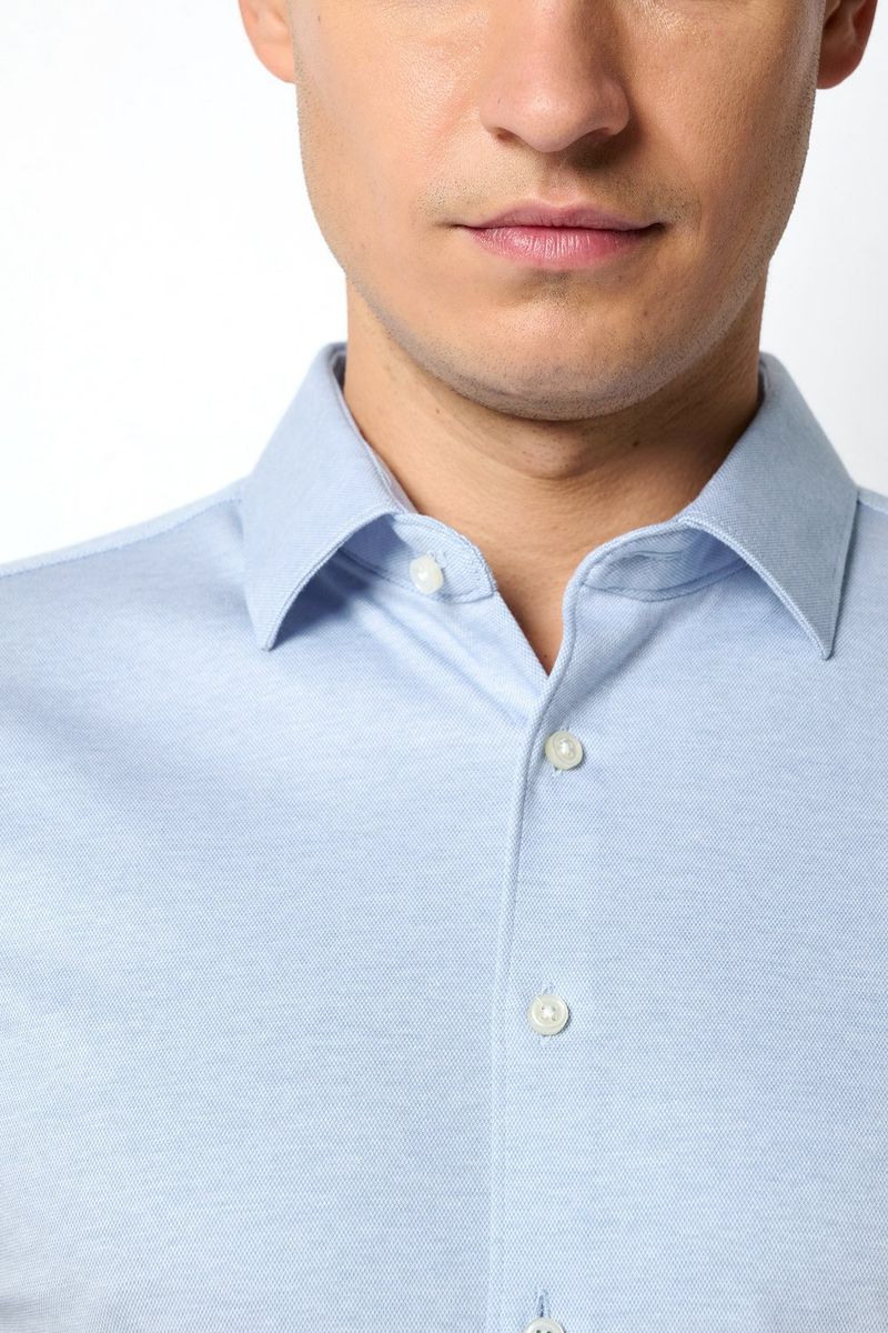 Desoto Short Sleeve Jersey Overhemd Lichtblauw