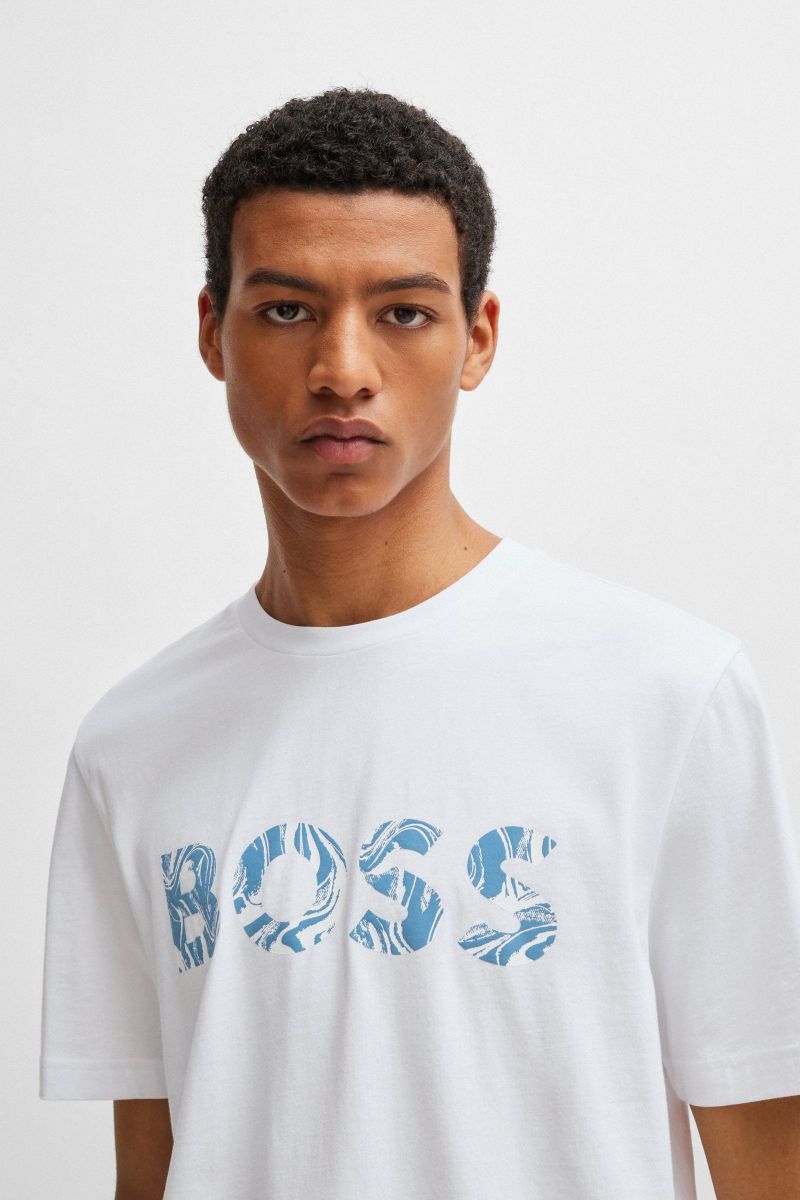 Boss T-shirt ocean Wit