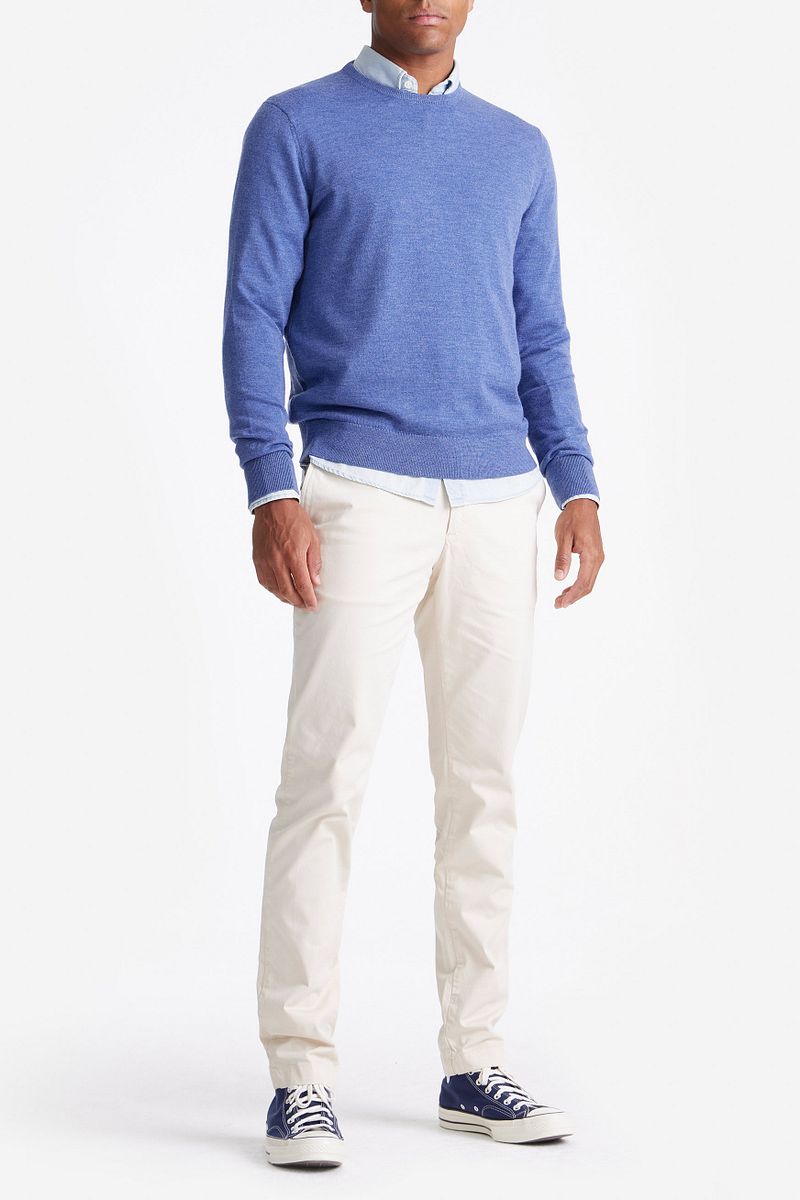 KING Essentials The John Pullover Merino Mid Blauw