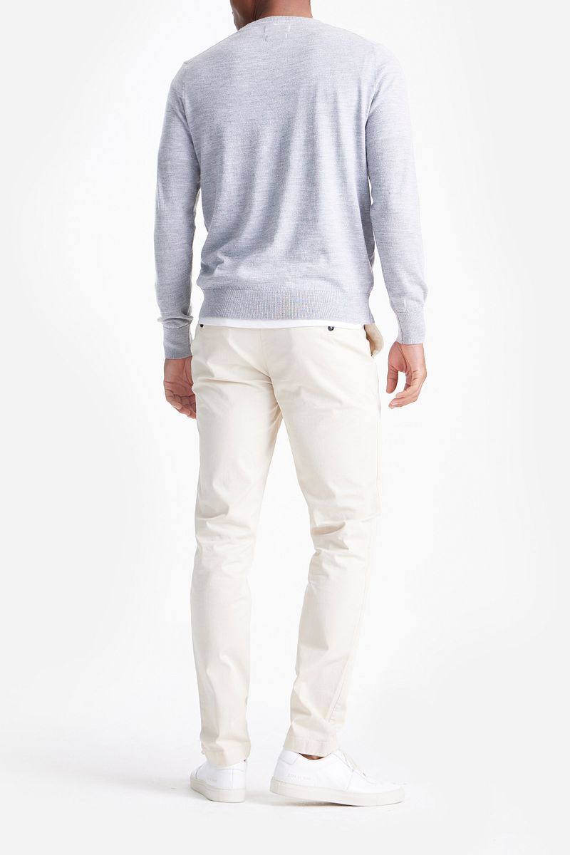 KING Essentials The John Pullover Merino Lichtgrijs