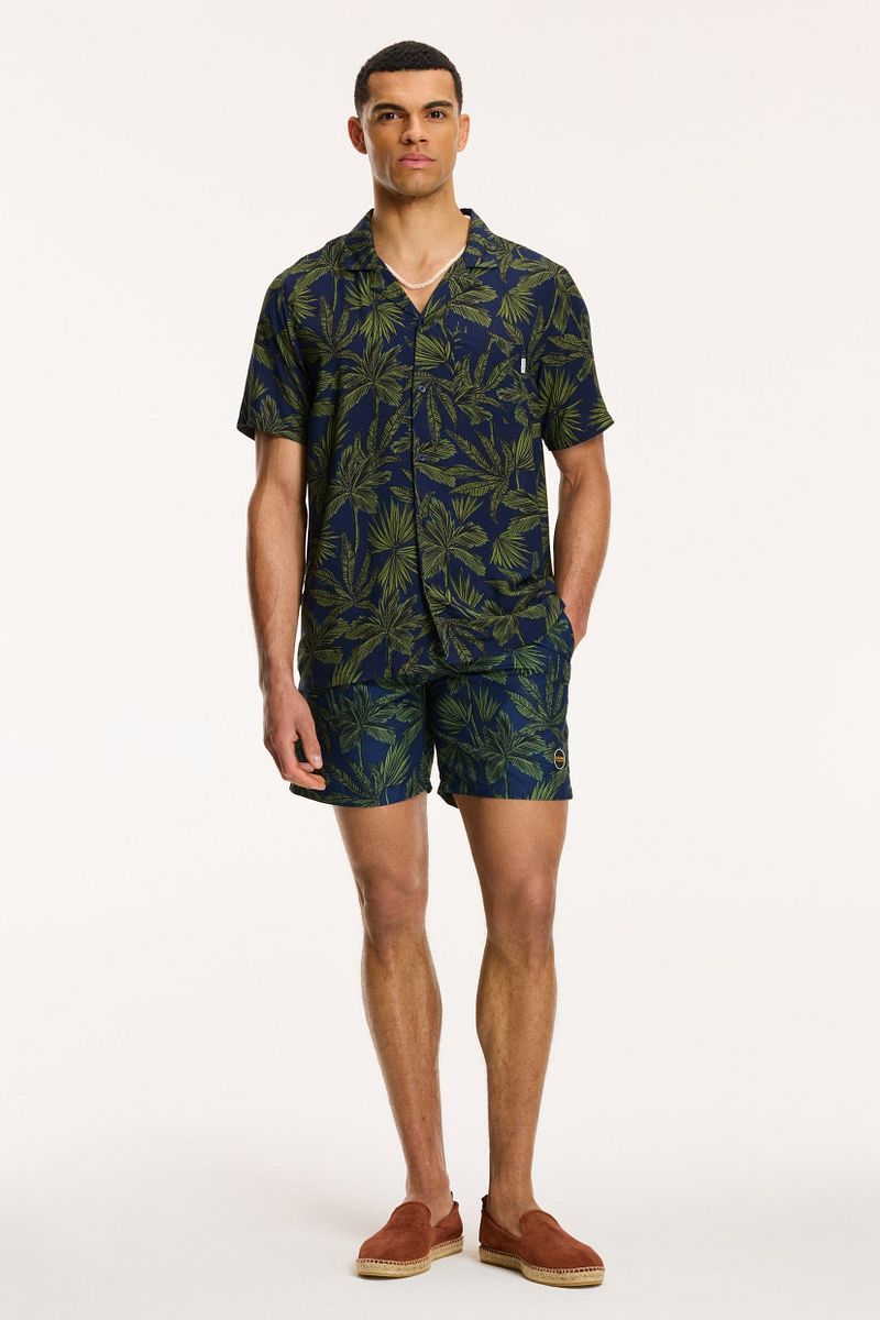 Shiwi Overhemd Palm Leaves Navy