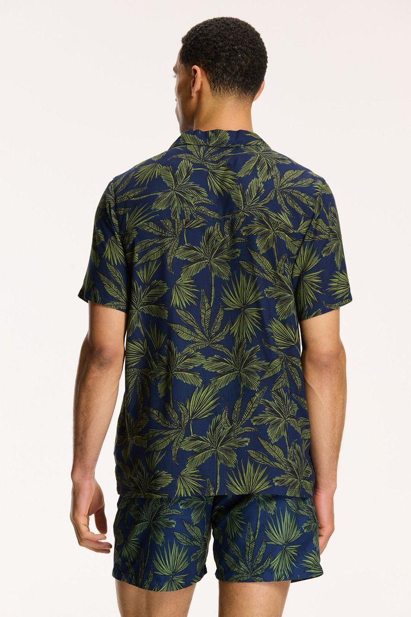 Shiwi Overhemd Palm Leaves Navy