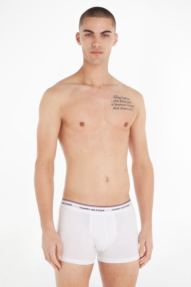 Tommy Hilfiger 3-er Stretch Trunks Weiß, Grau, Schwarz günstig online kaufen