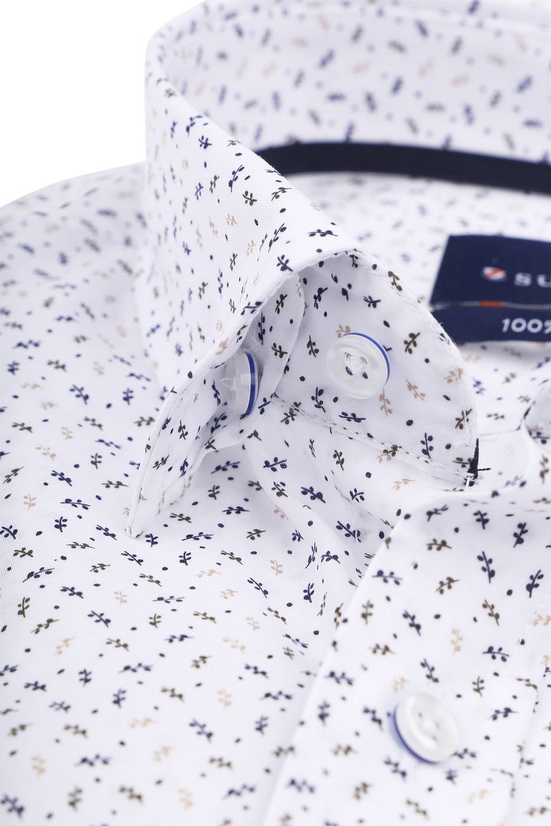 Suitable Overhemd Leaf Print wit