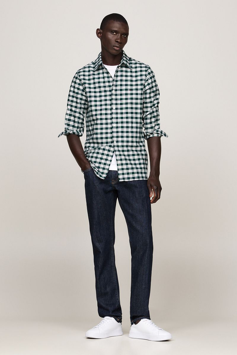 Tommy Hilfiger Oxford Overhemd Ruit Groen