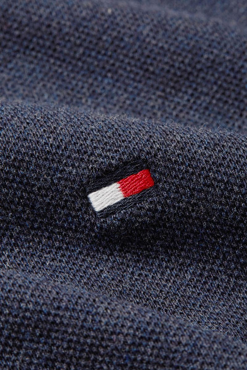 Tommy Hilfiger Longsleeve Polo Melange Donkerblauw