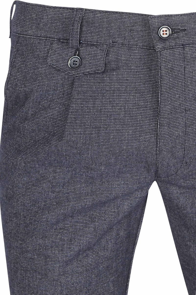 Suitable Chino Pico Pleat Navy
