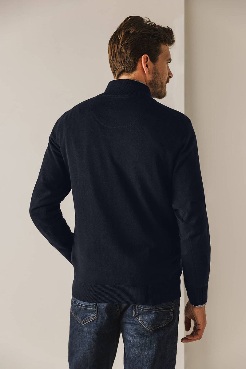 State of Art Half Zip Trui Estate Navy