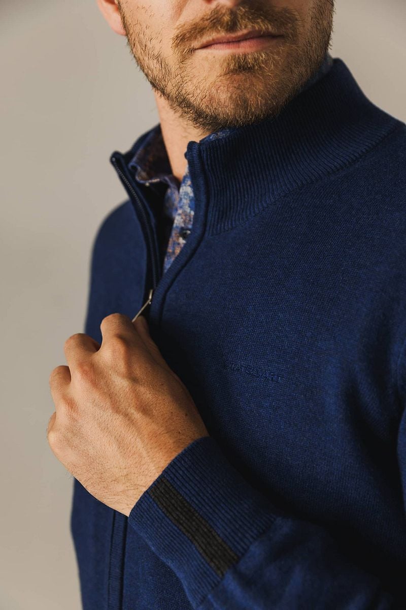 State of Art Half Zip Trui Estate Donkerblauw