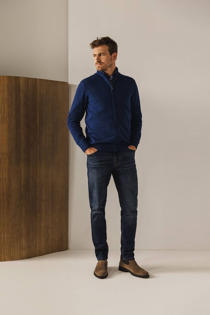 State of Art Half Zip Trui Estate Donkerblauw